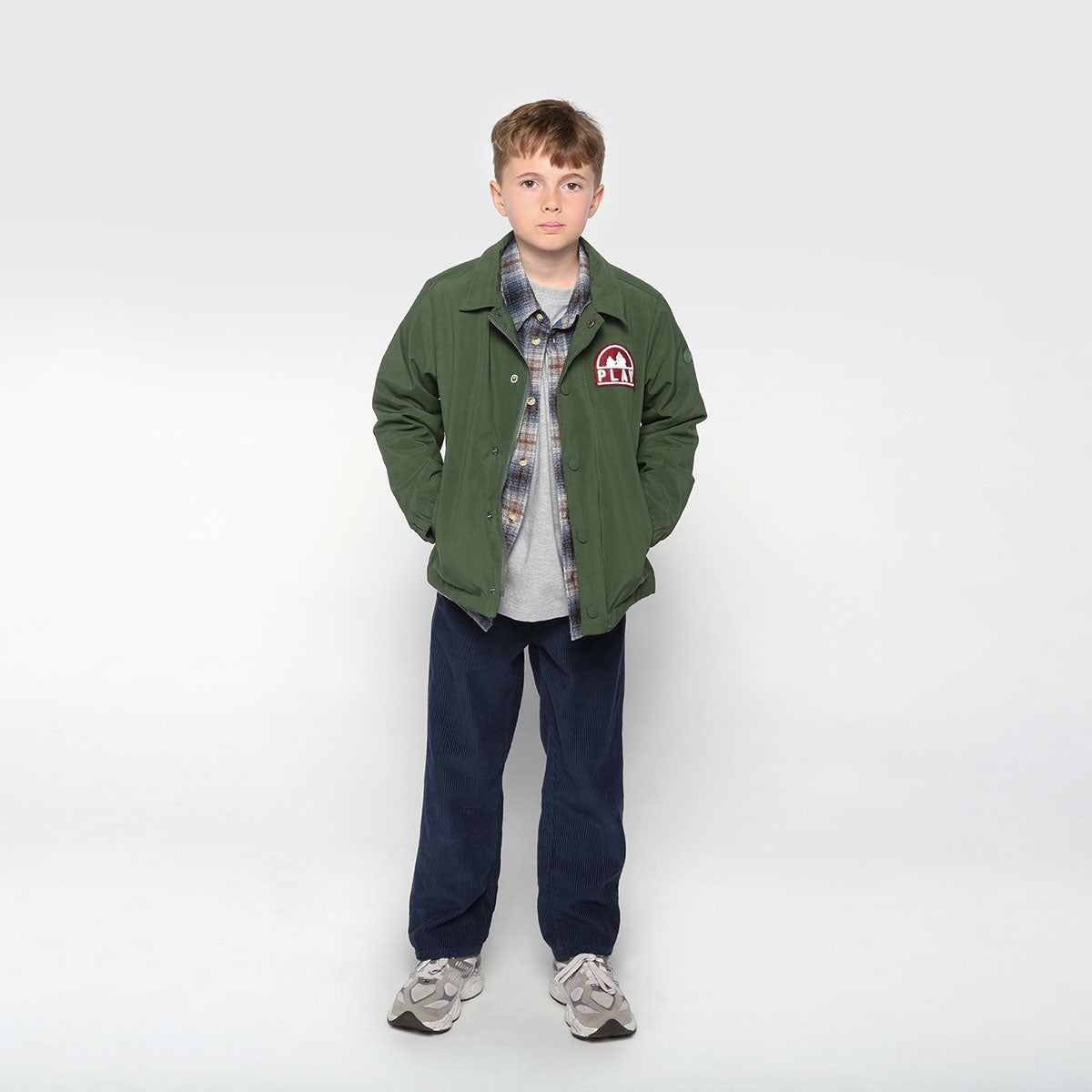 Dan boys' parka in English green SERGE BLANCO LOOK