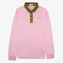 Men's pink long-sleeved cotton jersey polo shirt, serge blanco