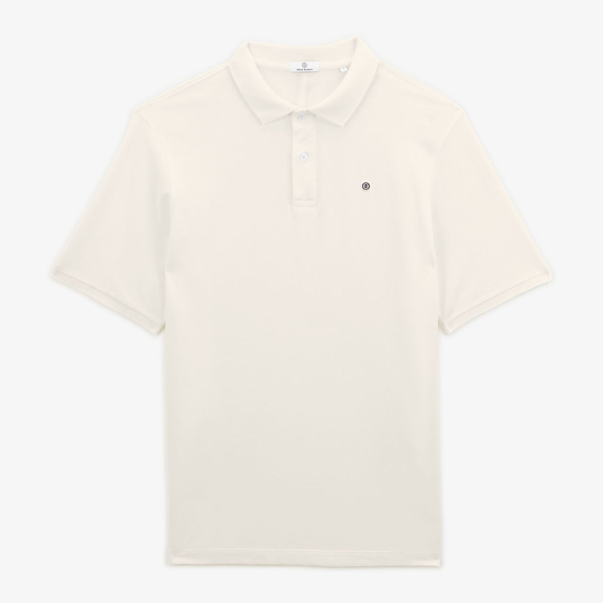 Lucas off-white men's white cotton piqué polo shirt serge blanco
