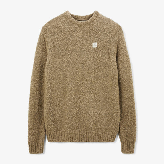 Masao Men's Beige Bouclé Wool Sweater SERGE BLANCO