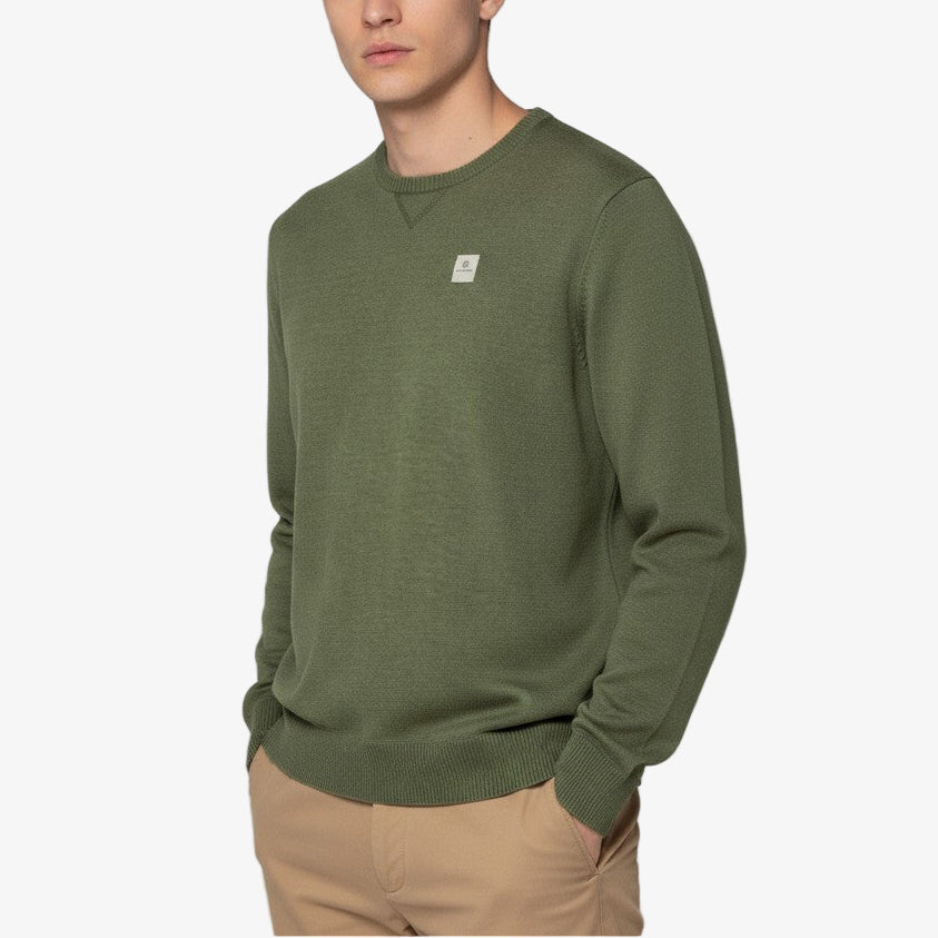Murat PLAY Men's Military Green Round Neck Sweater SERGE BLANCO