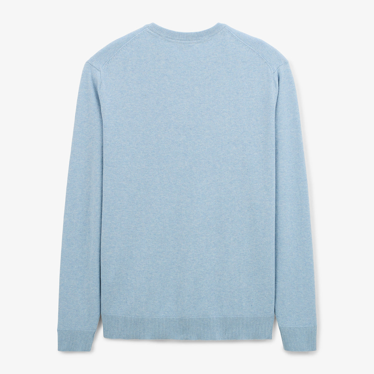 SERGE BLANCO blue cotton crew neck sweater