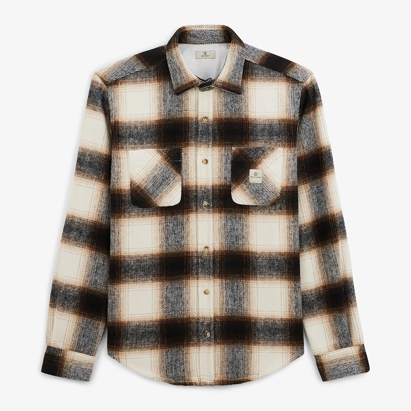 Camel plaid overshirt