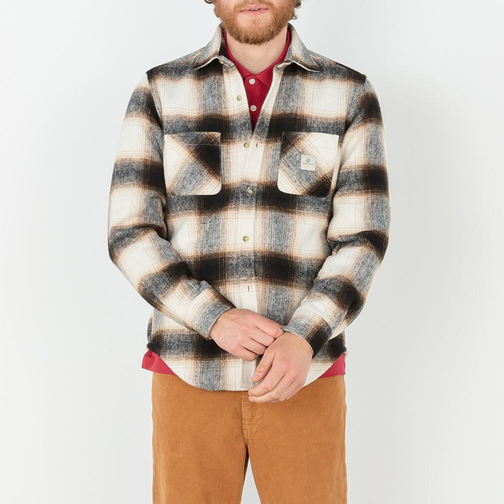Camel plaid overshirt
