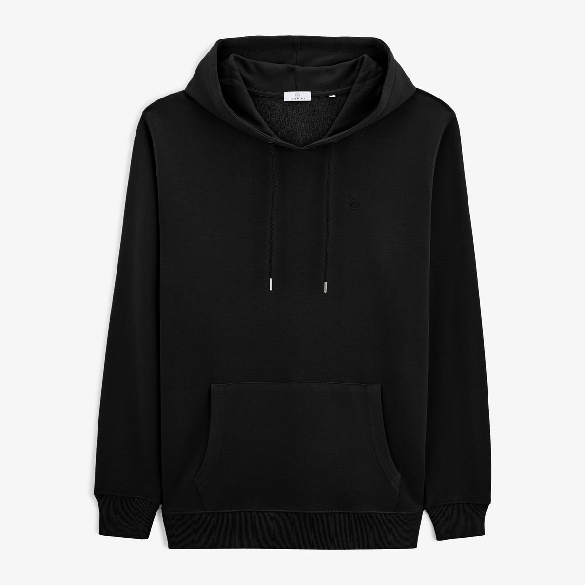 SERGE BLANCO men's black cotton hoodie