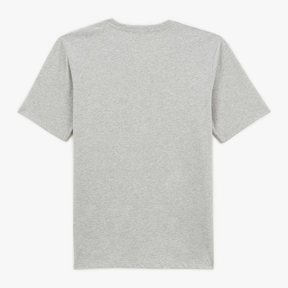 Theo round neck T-shirt in heather gray cotton MEN SERGE BLANCO