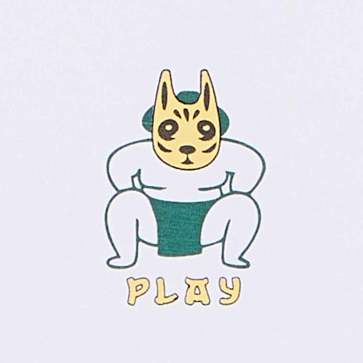 Men's round neck cotton jersey T-shirt with sumo print on the chest SERGE BLANCO