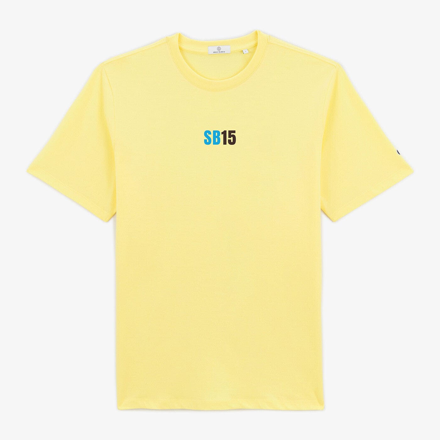 SB15 Yuzu yellow cotton men's T-shirt in blanco serge