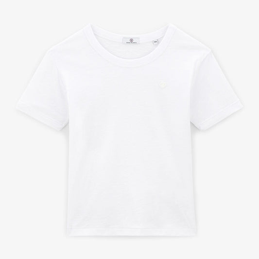 White cotton jersey boys' T-shirt by SERGE BLANCO