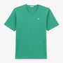 Theo round neck T-shirt in turquoise blue cotton MEN SERGE BLANCO
