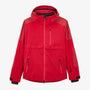 Zermatt red tulip men's ski jacket in serge blanco