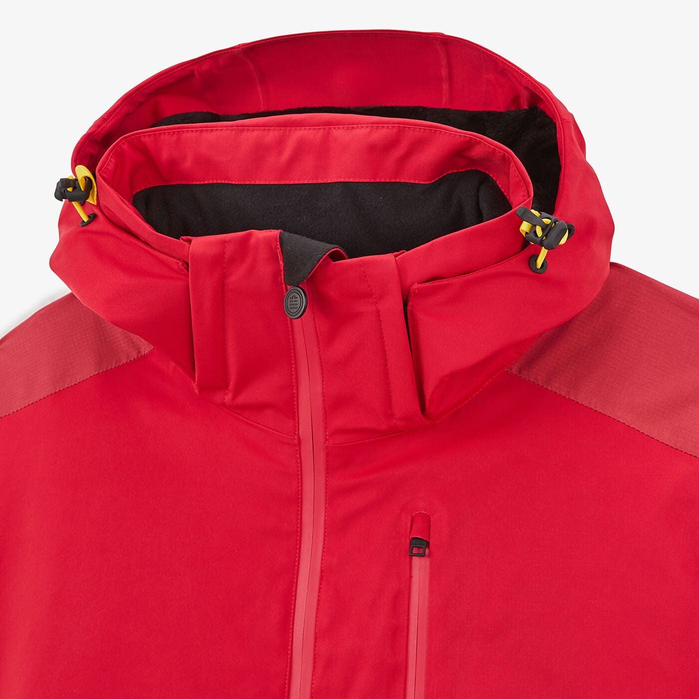 Zermatt red tulip men's ski jacket in serge blanco
