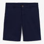 Men's Navy Blue Stretch Cotton Bermuda Shorts SERGE BLANCO