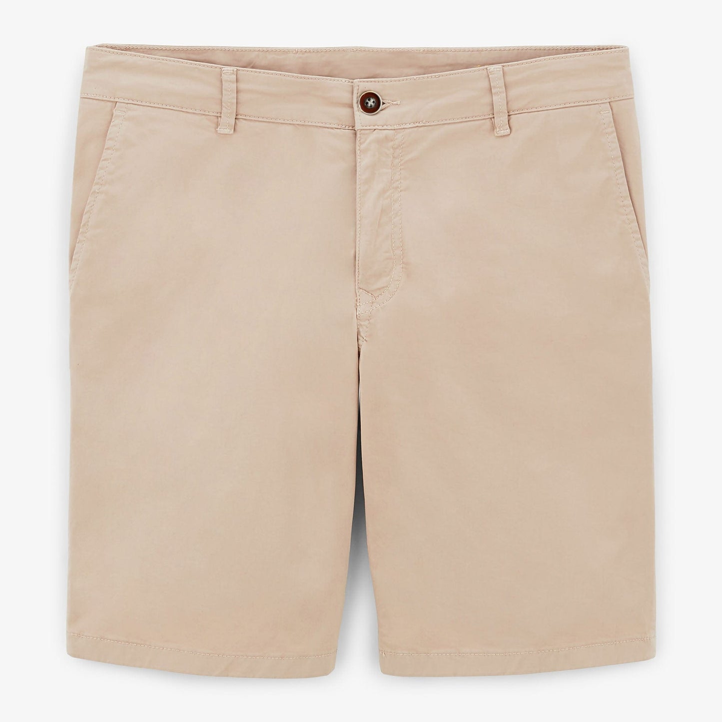 Bermuda Shorts 200 Beige Stretch Cotton Men's SERGE BLANCO