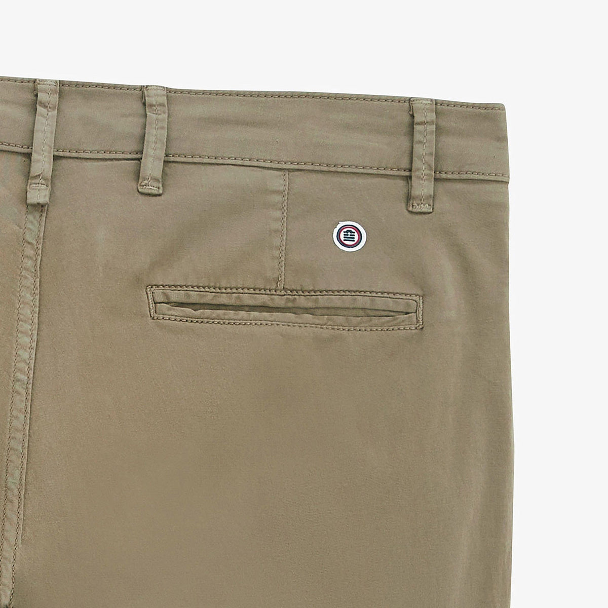 Men's Military Green Stretch Cotton Bermuda Shorts SERGE BLANCO