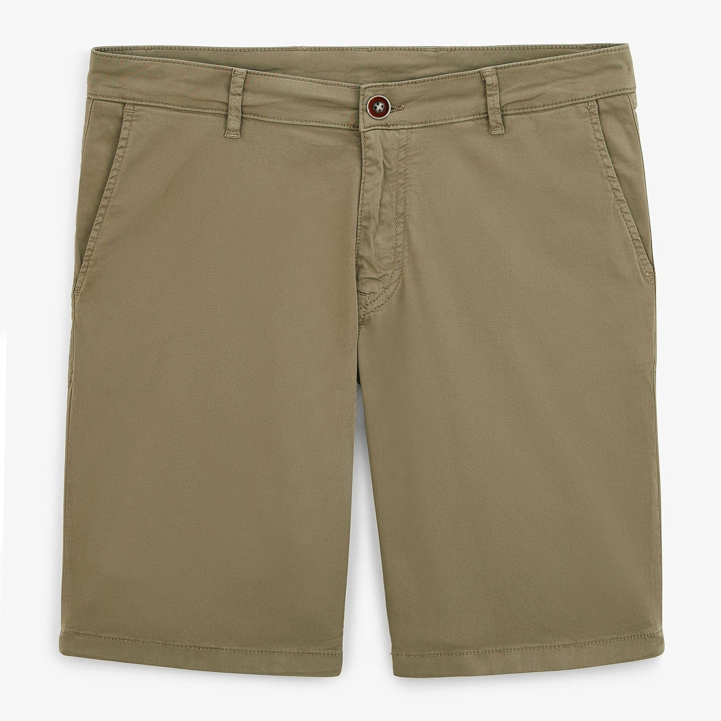 Men's Military Green Stretch Cotton Bermuda Shorts SERGE BLANCO
