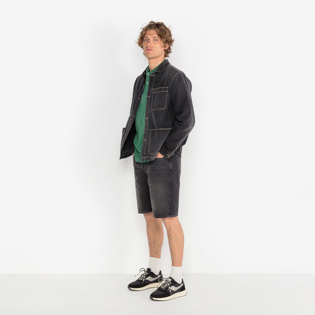 Serge Blanco Men's Dark Gray Tapered Bermuda 331