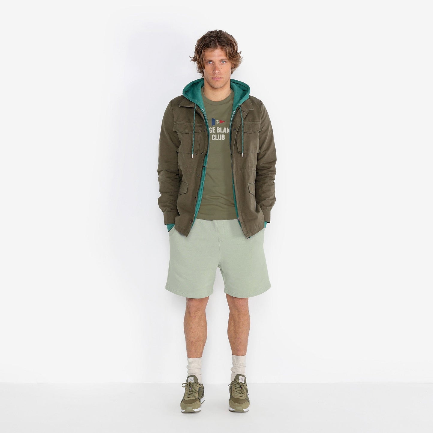 Basile shorts in pearl gray fleece