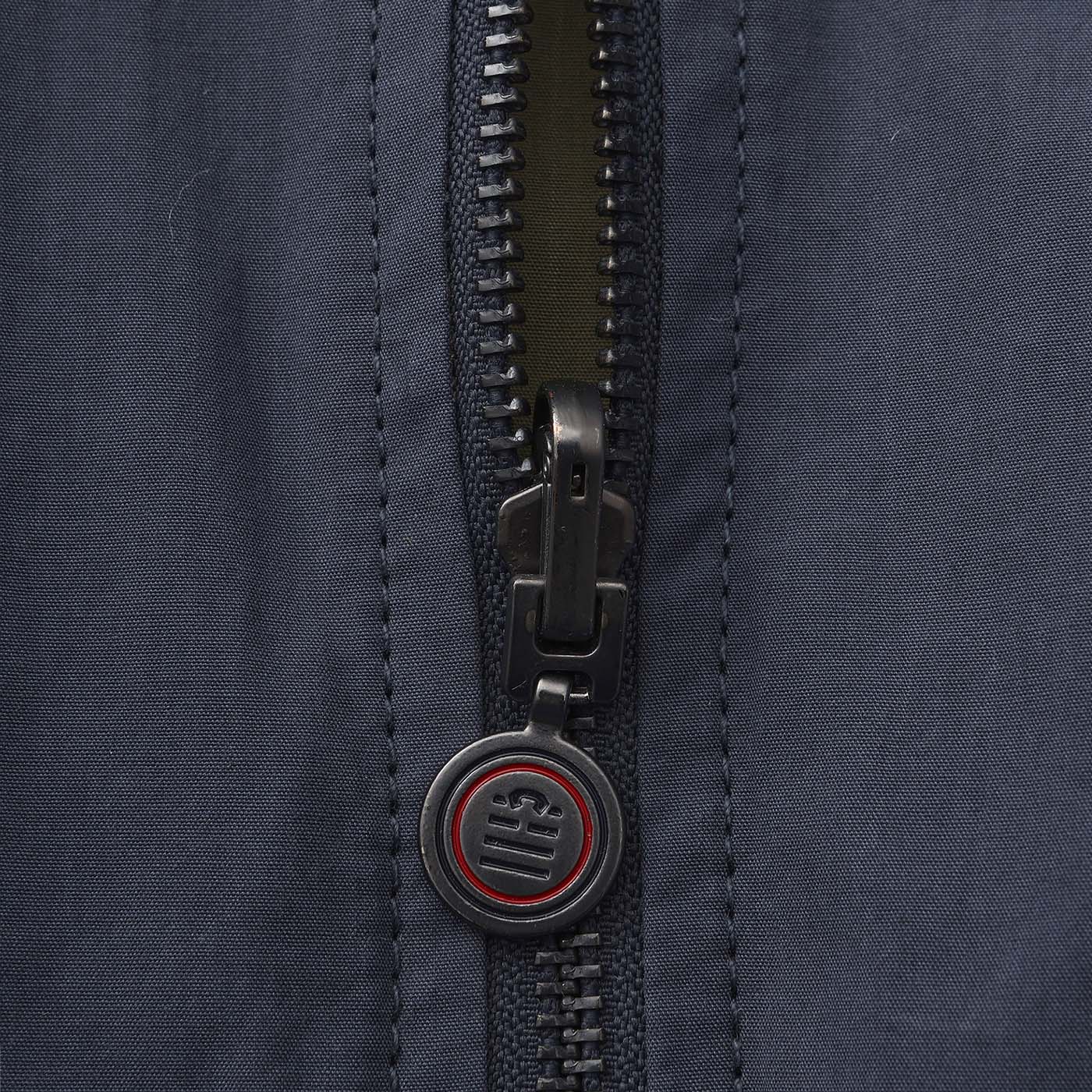 Men's Reversible Cotton Bomber Jacket in Blue and Khaki Green by SERGE BLANCO