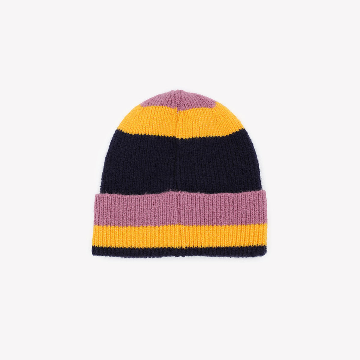 Purple striped cuffed beanie SERGE BLANCO