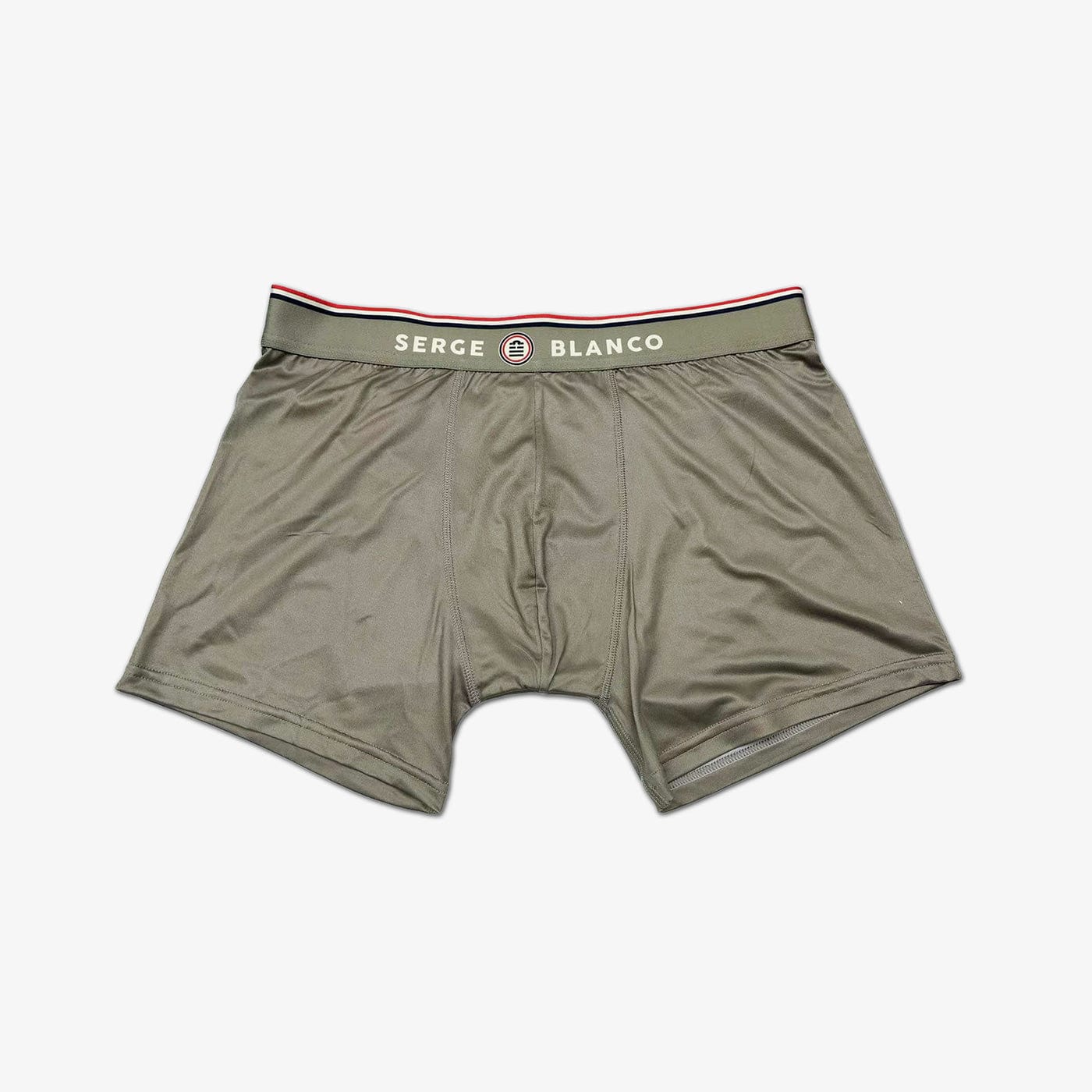 Men's Plain Sublimation Boxer Shorts in Khaki Green SERGE BLANCO