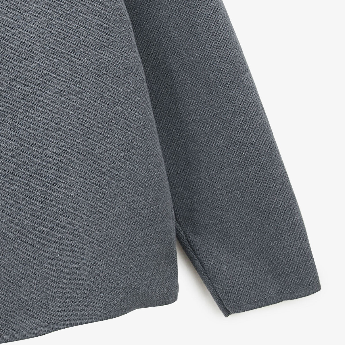 Men's Messi Heather Gray Polo Neck Cardigan SERGE BLANCO