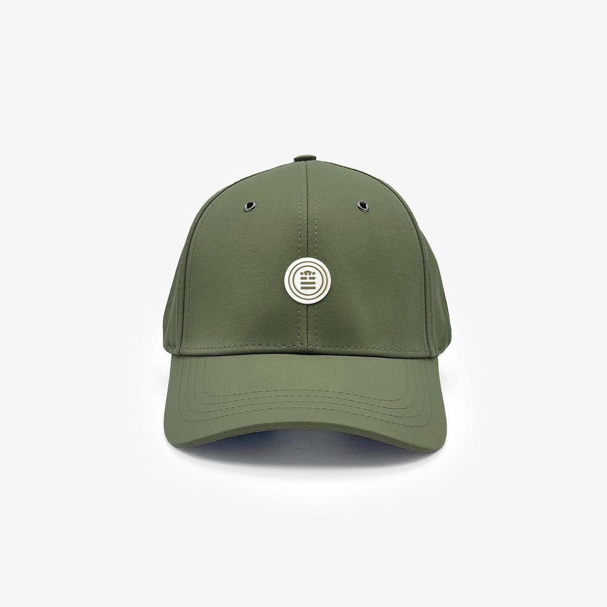 Men's khaki green cotton cap in serge blanco