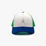 SERGE BLANCO Men's Opal Blue and Green Trucker Cap