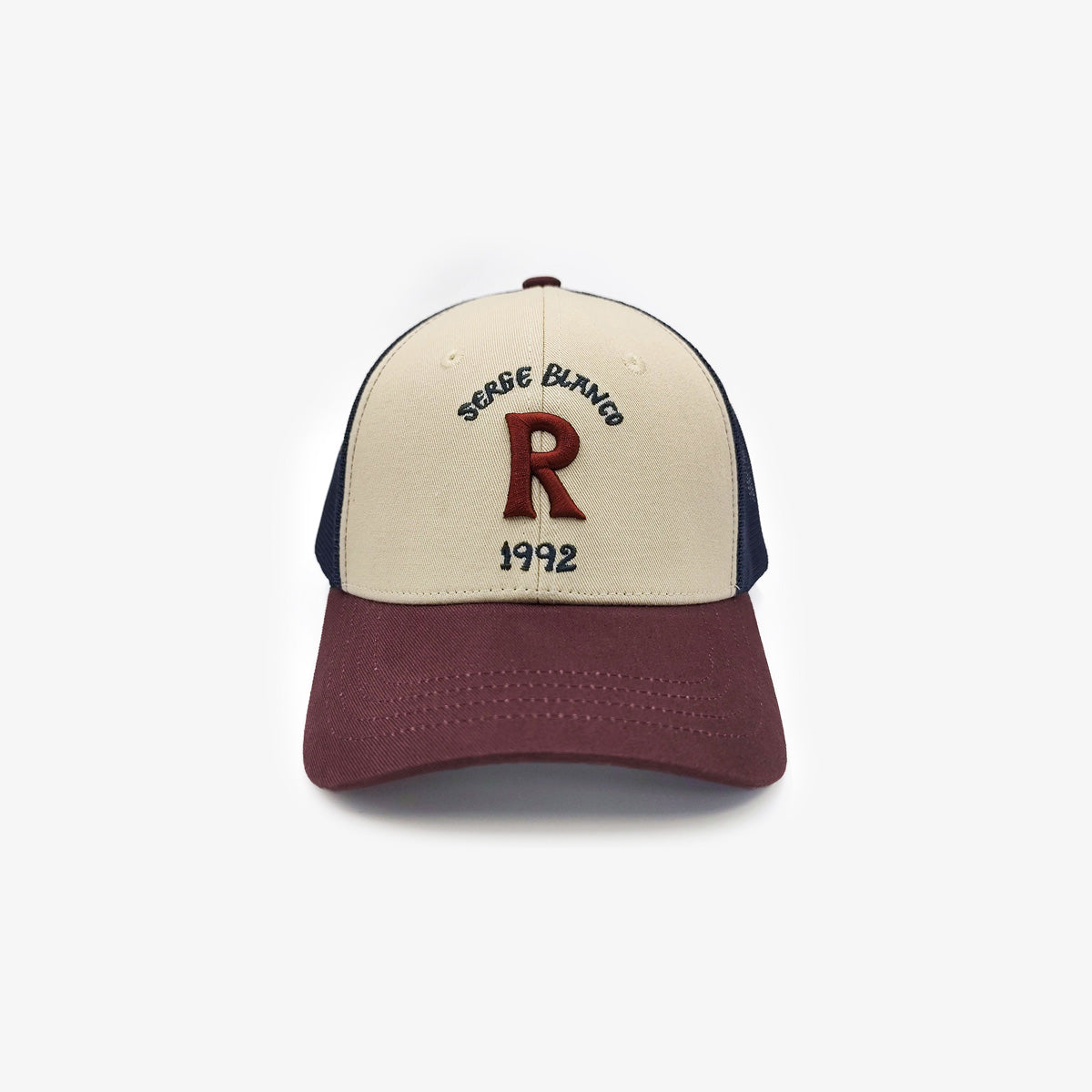 Purple tricolor mesh trucker cap 1992 SERGE BLANCO