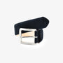 Adjustable Navy Blue Nubuck Belt for Men SERGE BLANCO