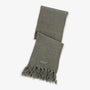Men's plain gray melange fringed scarf SERGE BLANCO
