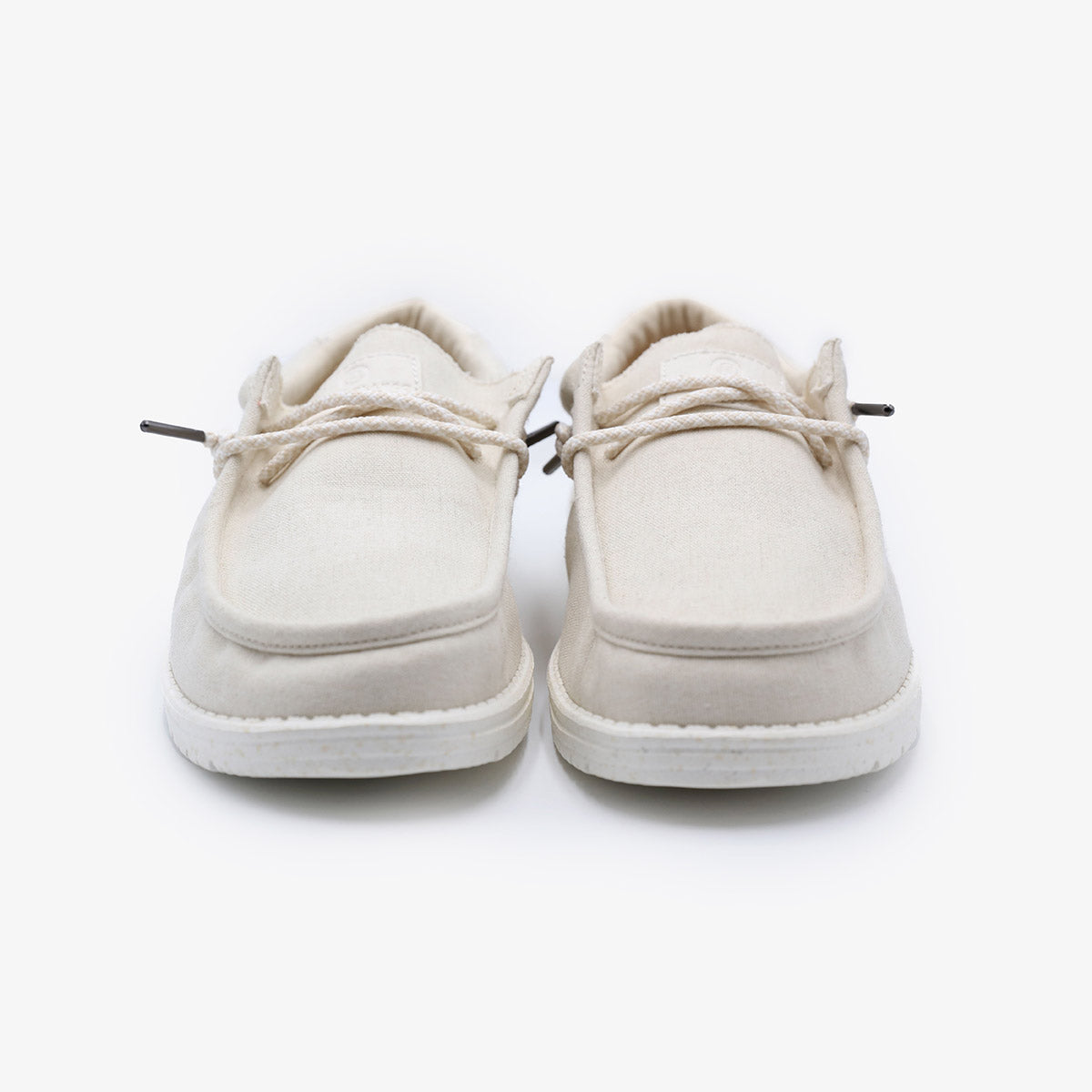 Saint Jean Boat Shoes in Ecru White Canvas for Men by SERGE BLANCO