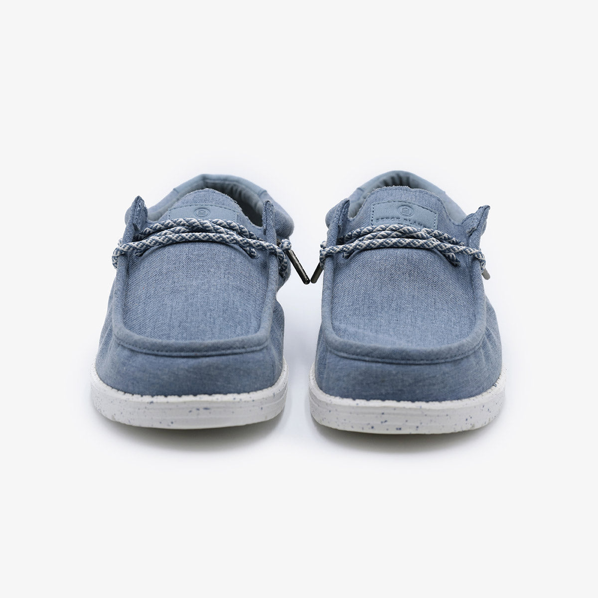 Saint Jean Denim Blue Canvas Boat Shoes for Men by SERGE BLANCO