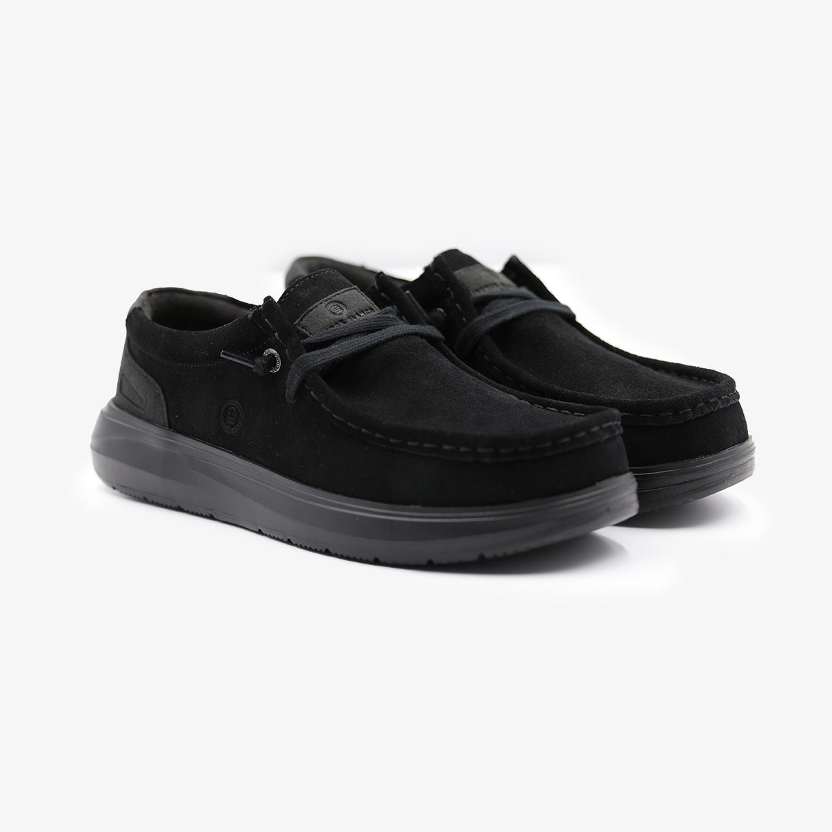 Saint-Jean black nubuck boat shoes for men by SERGE BLANCO
