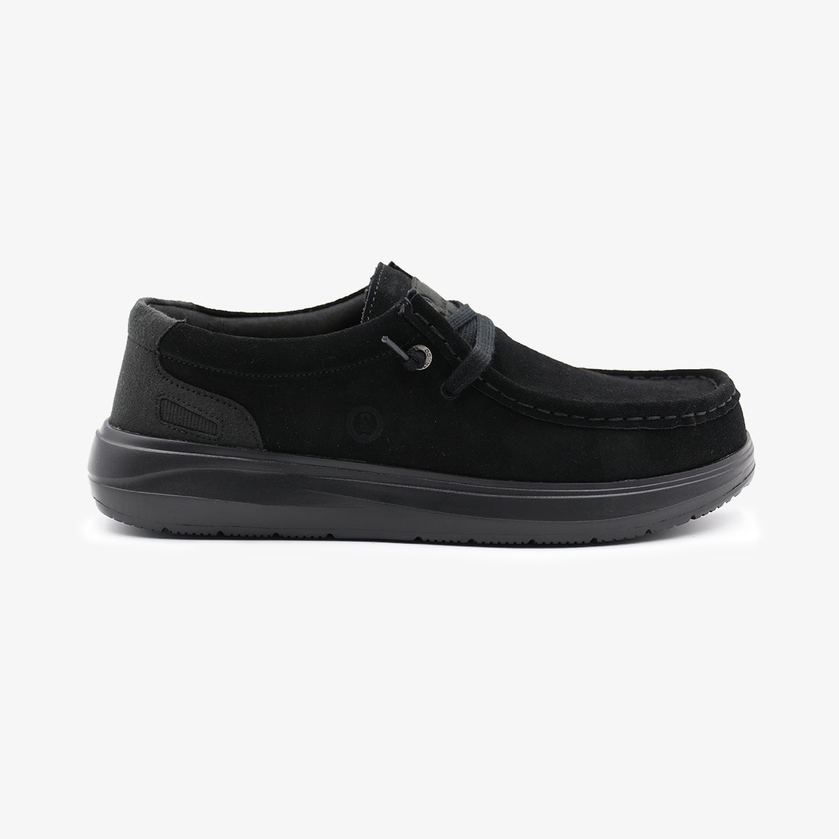 Saint-Jean black nubuck boat shoes for men by SERGE BLANCO