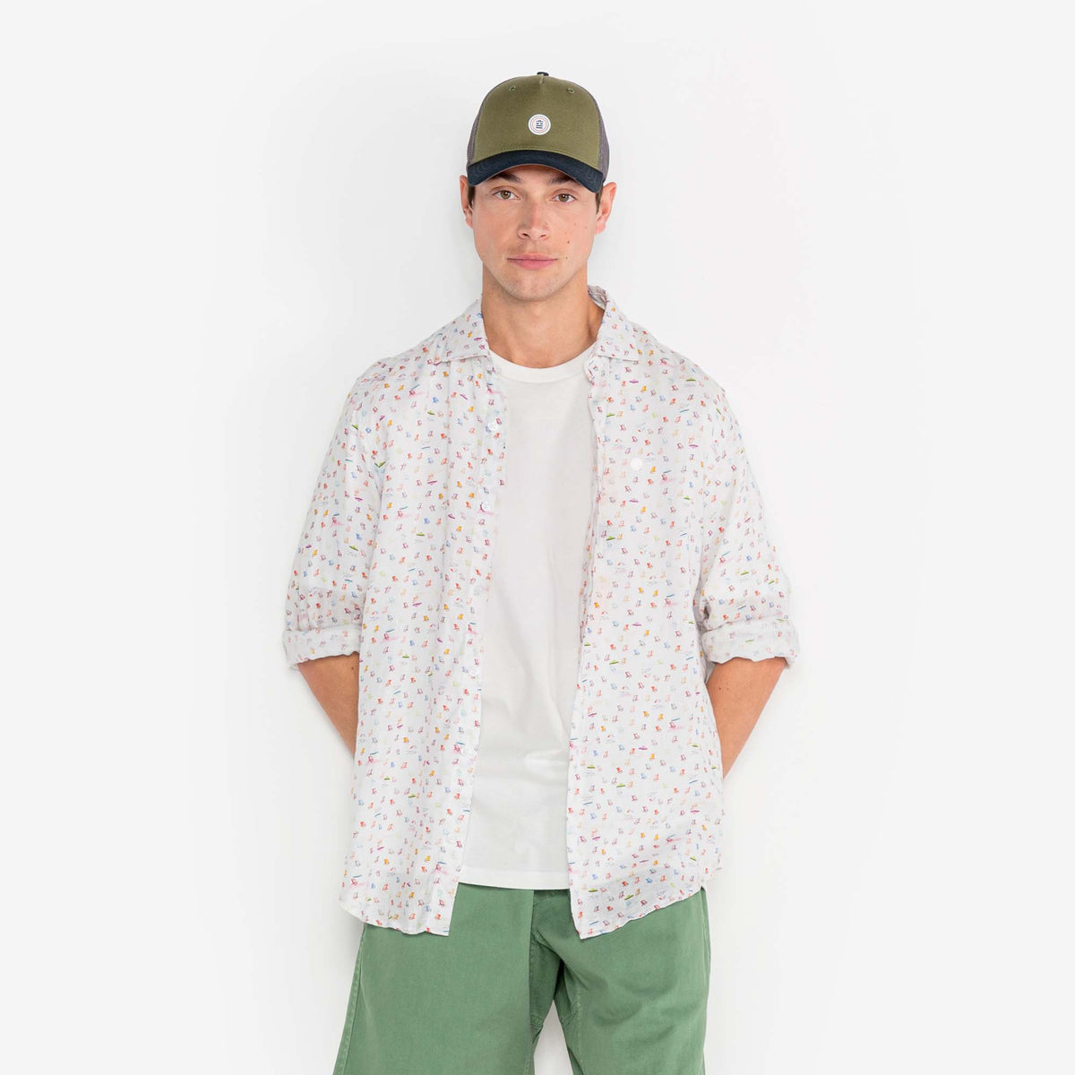 Charles shirt in white Summer linen