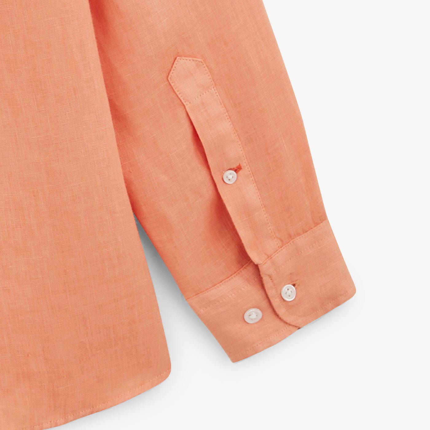 Charles Long-Sleeved Coral Linen Shirt for Men SERGE BLANCO