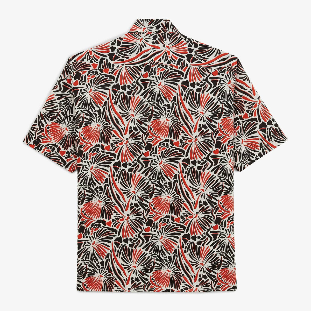 Clovis Short Sleeve Apricot Floral Pattern Shirt for Men SERGE BLANCO