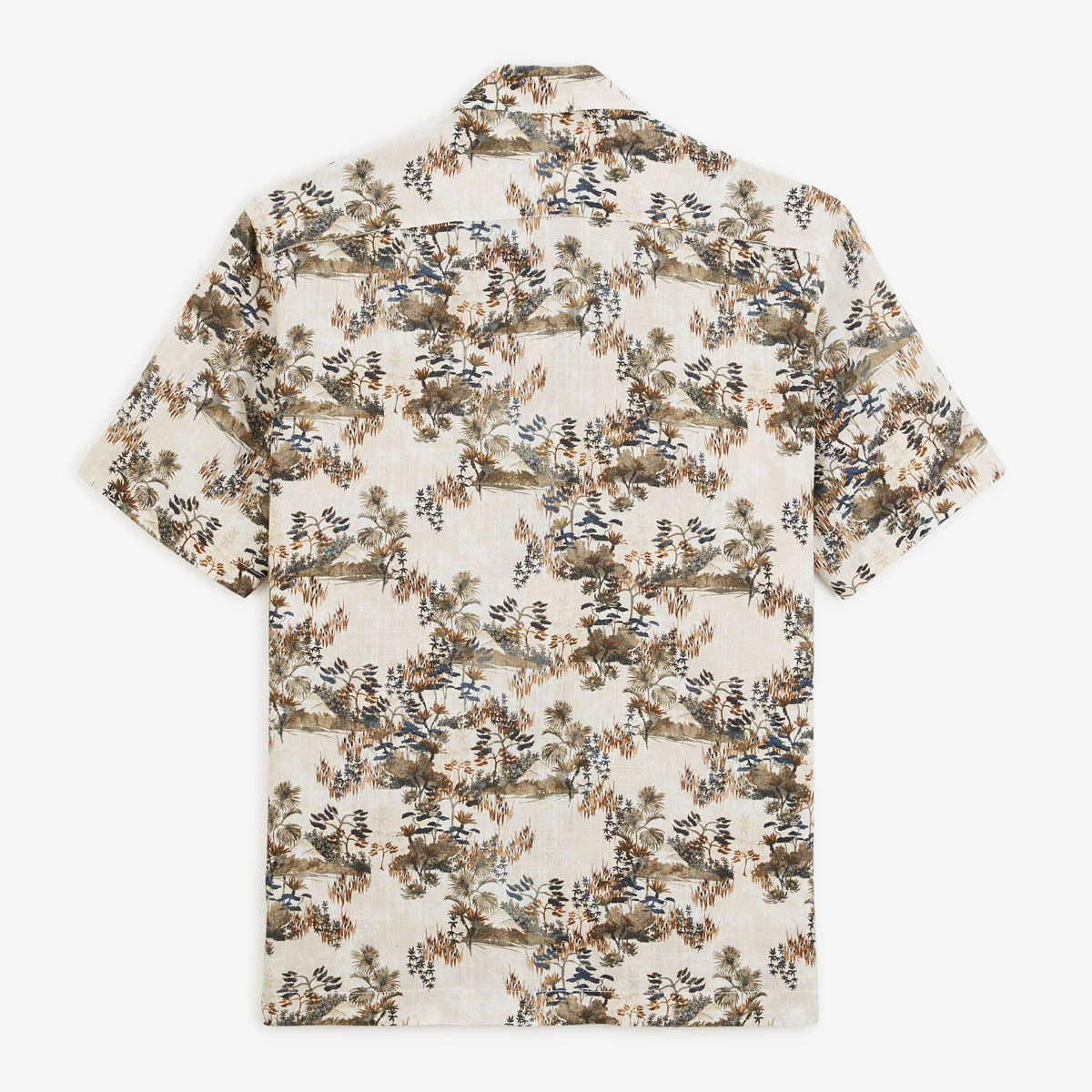 Men's Short-Sleeved Shirt With Leaf Print SERGE BLANCO