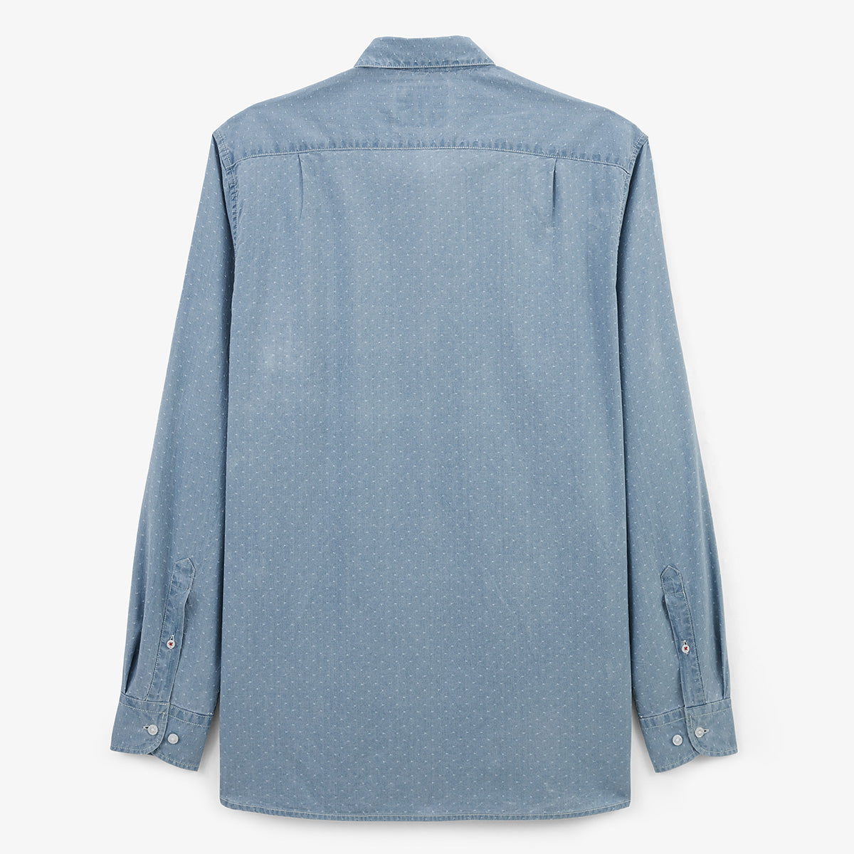 Men's long-sleeved denim cotton shirt SERGE BLANCO