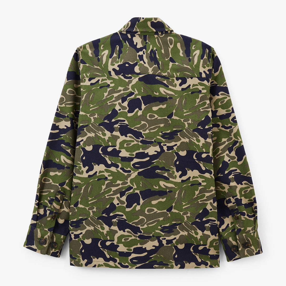 Long-sleeved cotton shirt with camouflage pattern and two chest pockets Clovis Junior SERGE BLANCO