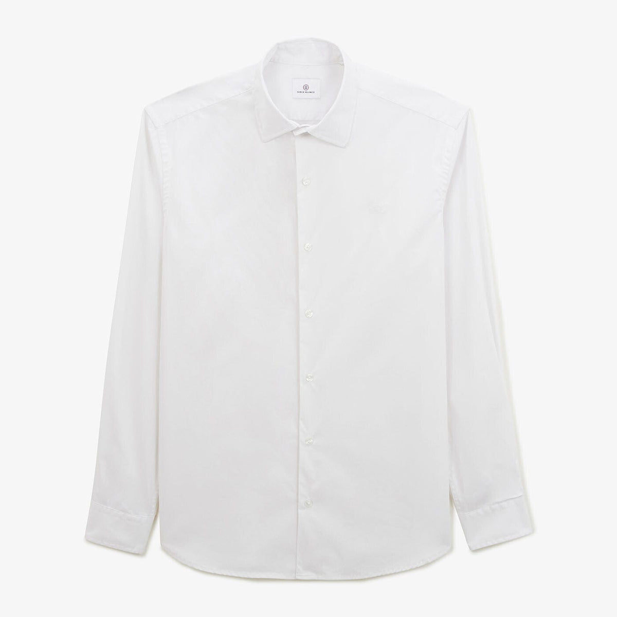 SERGE BLANCO Men's White Comfort Poplin Shirt