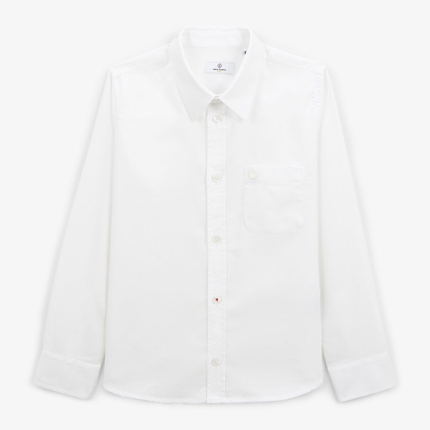 SERGE BLANCO White Regular Oxford Junior Shirt