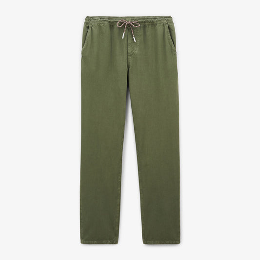 Chino 551 Wide Fit in Stretch Cotton Military Green Men SERGE BLANCO