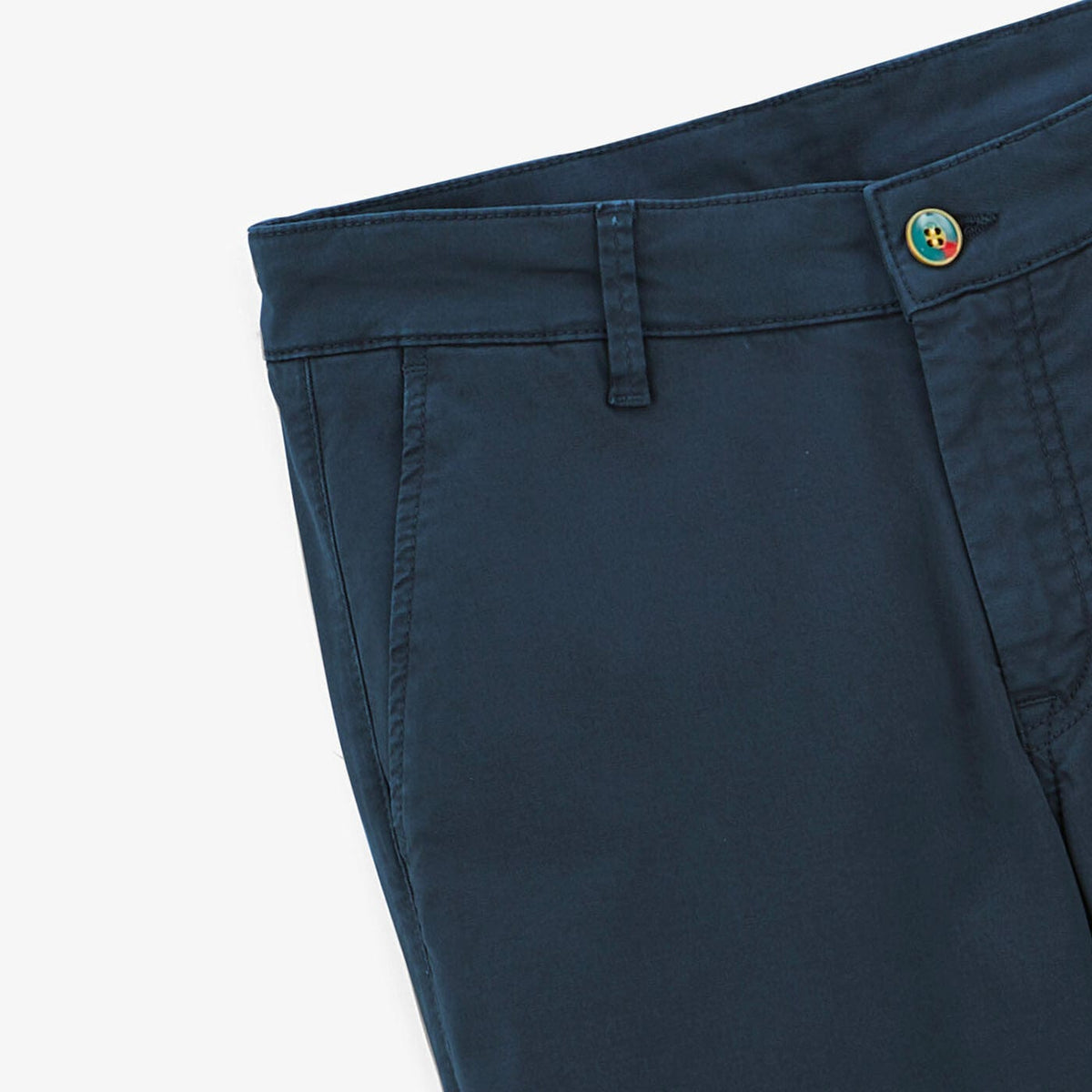 Chino 702 Comfort Fit Navy Blue Cotton Men's SERGE BLANCO