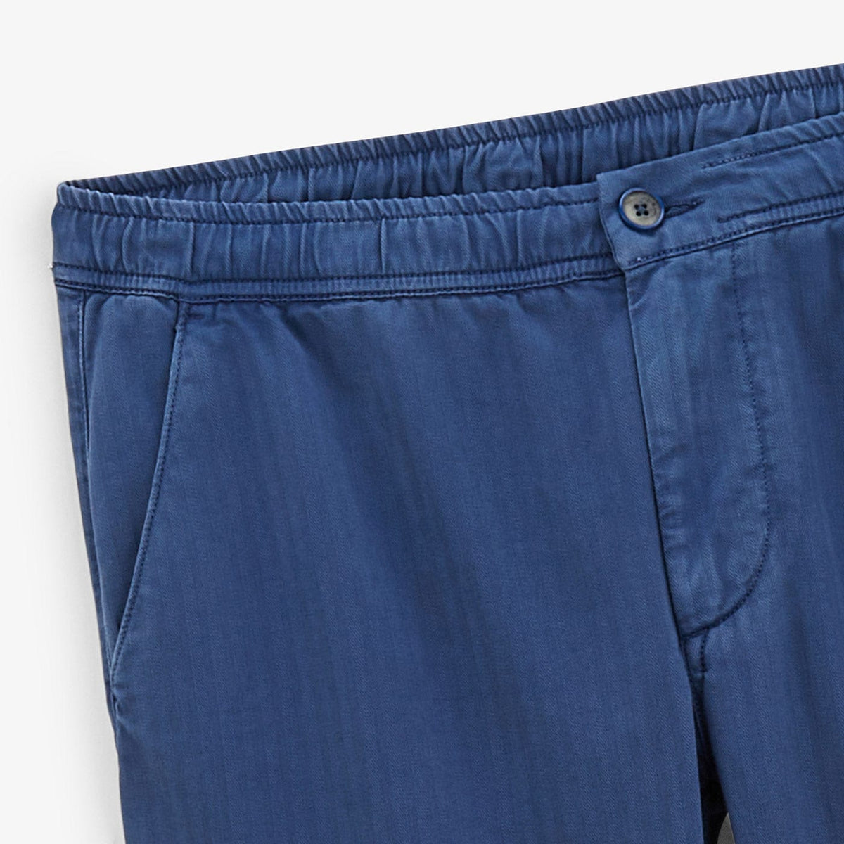 Chino 743 Elasticated Herringbone Blue Nation Men's SERGE BLANCO
