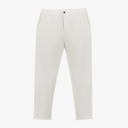 Chino 743 Elasticated Parachute Canvas White Latte Men's SERGE BLANCO