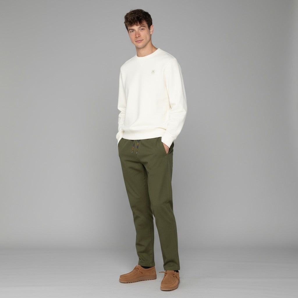 chino-743-elastic-waistband-green-linen-teak-wide-cut