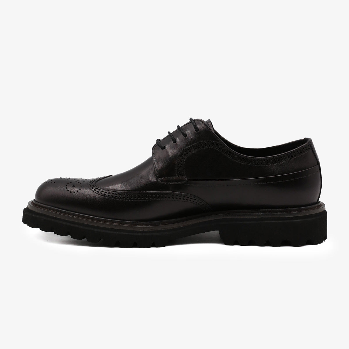 Black Portland Derby Shoes for Men by SERGE BLANCO