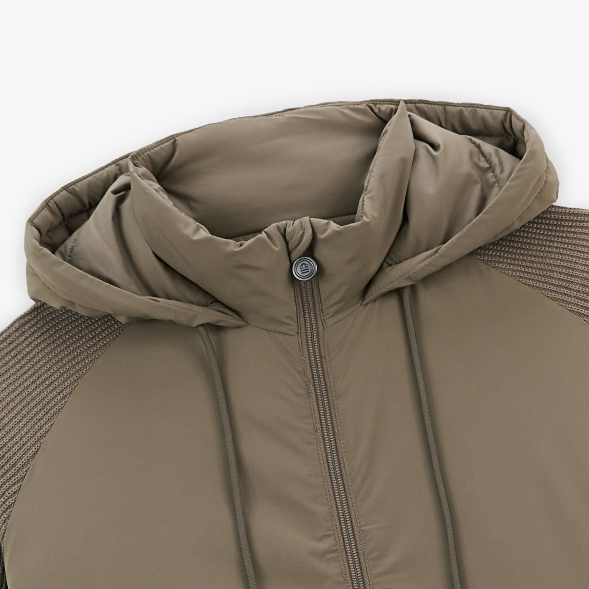 Gasparus Men's Brown Shitake Knit Down Jacket SERGE BLANCO